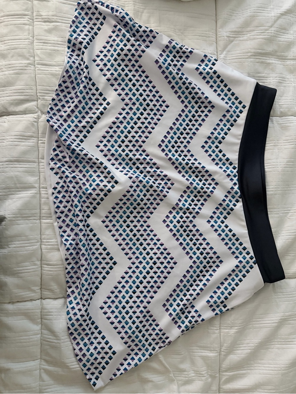 Callaway White Skort with Chevron Blue & Purple Accents